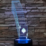 Kártya  7 színű 3D led lámpa