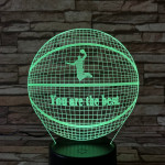 Kosárlabda 4 7 színű  3D led lámpa