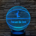 Kosárlabda 4 7 színű  3D led lámpa