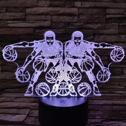 Kosárlabda vezetése  7 színű  3D led lámpa