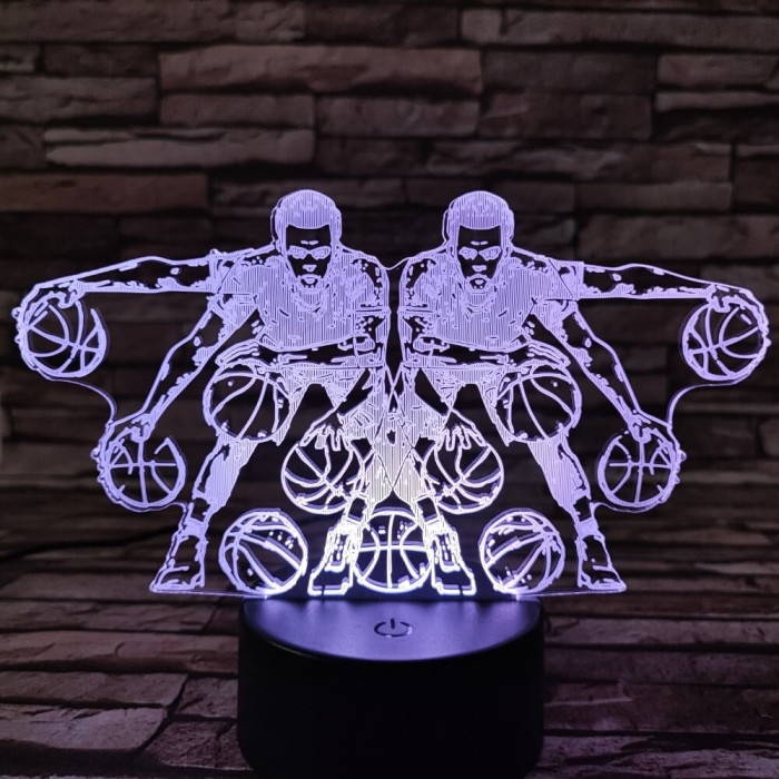 Kosárlabda vezetése  7 színű  3D led lámpa