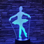 Balettos lány 3D led lámpa