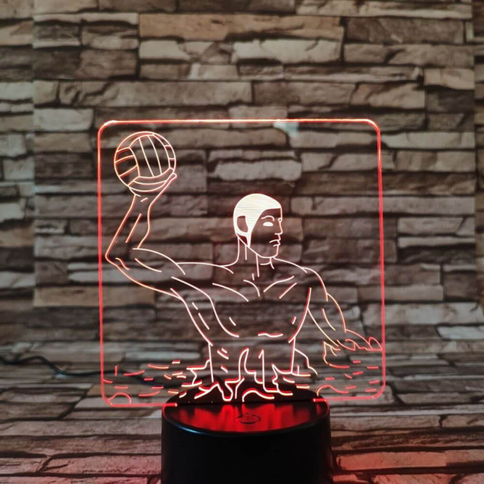 Vízilabda 7 színű 3D led lámpa