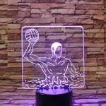 Vízilabda 7 színű 3D led lámpa