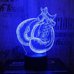 Bokszkesztyű 7 színű 3D led lámpa