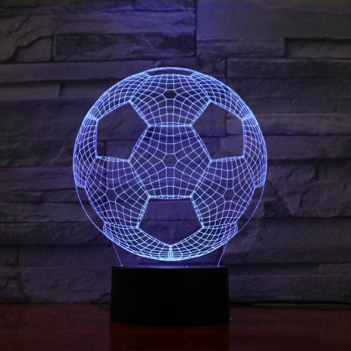 Focilabda 7 színű 3D led lámpa