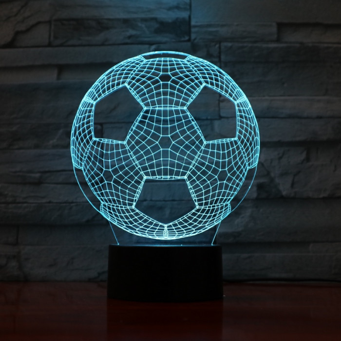 Focilabda 7 színű 3D led lámpa