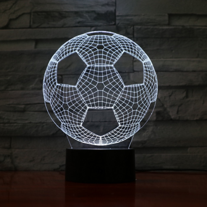 Focilabda 7 színű 3D led lámpa