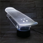 Gördeszka 7 színű 3D led lámpa