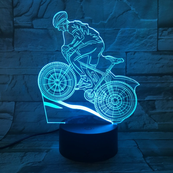 Kerékpáros mountain bike 7 színű 3D led lámpa