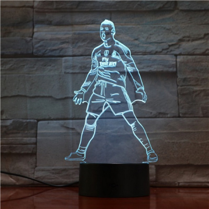 Ronaldo Focista 7 színű 3D led lámpa