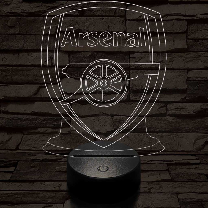 Arsenal 7 színű 3D led lámpa