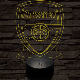 Arsenal 7 színű 3D led lámpa