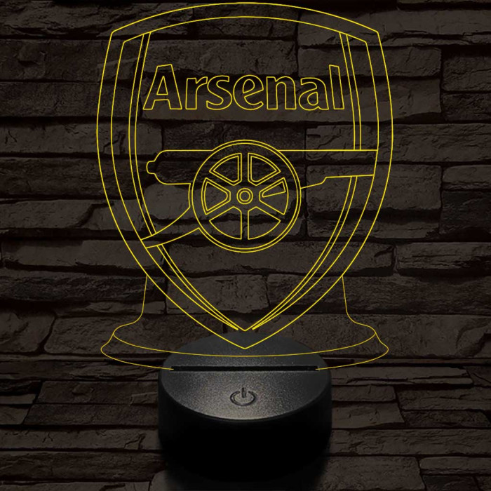 Arsenal 7 színű 3D led lámpa
