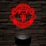 Manchester United 7 színű 3D led lámpa