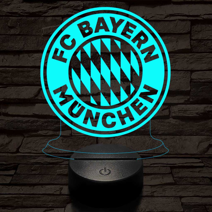 Bayern München 7 színű 3D led lámpa