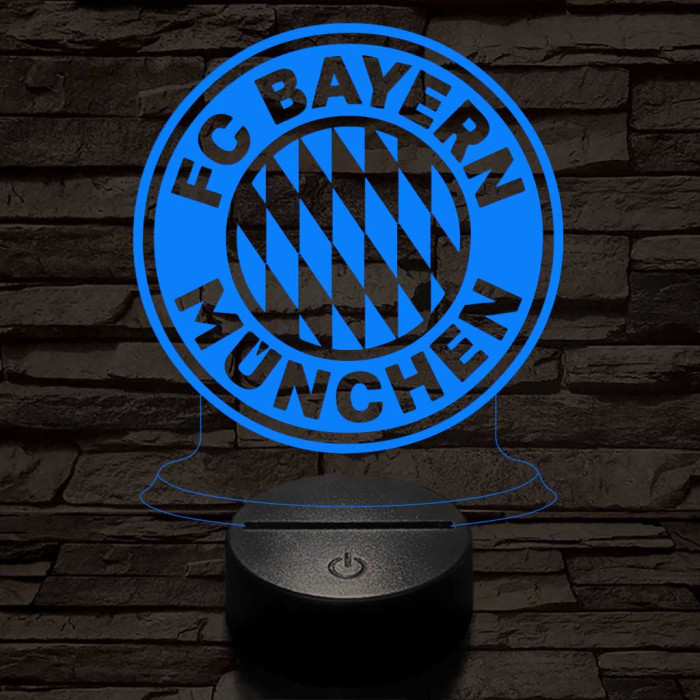 Bayern München 7 színű 3D led lámpa