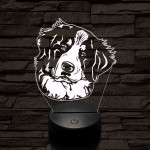 Bernáthegyi kutya fej 7 színű 3D led lámpa