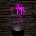 Vizsla 7 színű 3D led lámpa