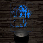 Vizsla 7 színű 3D led lámpa