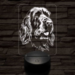 Olasz griffon-fej 7 színű 3D led lámpa