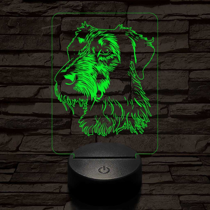Skót szarvasagár-fej 7 színű 3D led lámpa