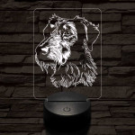 Skót szarvasagár-fej 7 színű 3D led lámpa