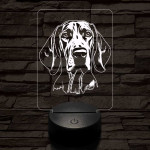 Vörös mosómedvekopó-fej 7 színű 3D led lámpa