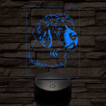 Portugál vízi kutya-fej 7 színű 3D led lámpa