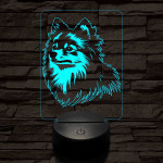 Törpespicc-fej 7 színű 3D led lámpa