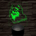 Törpespicc-fej 7 színű 3D led lámpa