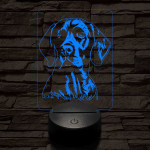 Pointer-fej 7 színű 3D led lámpa