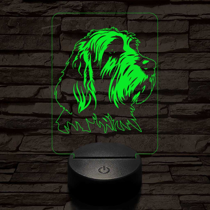 Vidravadász kopó 7 színű 3D led lámpa