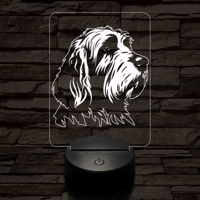 Vidravadász kopó 7 színű 3D led lámpa