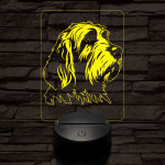 Vidravadász kopó 7 színű 3D led lámpa