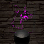 Törpe pinscher 7 színű 3D led lámpa