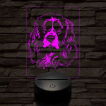 Cavarlier king charles spániel 7 színű 3D led lámpa
