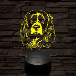 Cavarlier king charles spániel 7 színű 3D led lámpa