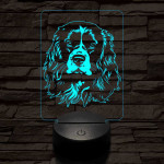 Cavarlier king charles spániel 7 színű 3D led lámpa