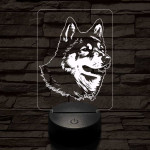 Japán akita 7 színű 3D led lámpa