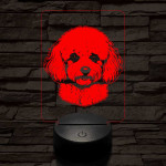 Pamacskutya 7 színű 3D led lámpa