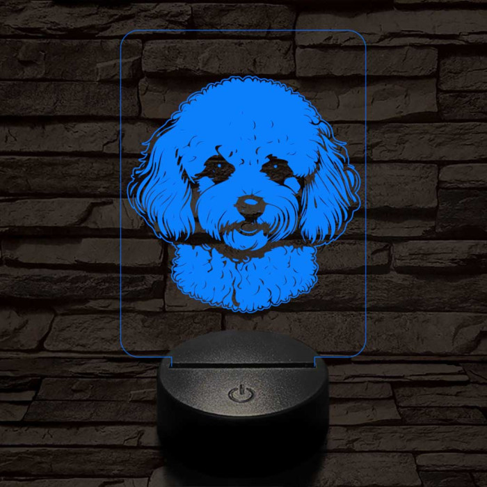 Pamacskutya 7 színű 3D led lámpa