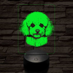 Pamacskutya 7 színű 3D led lámpa