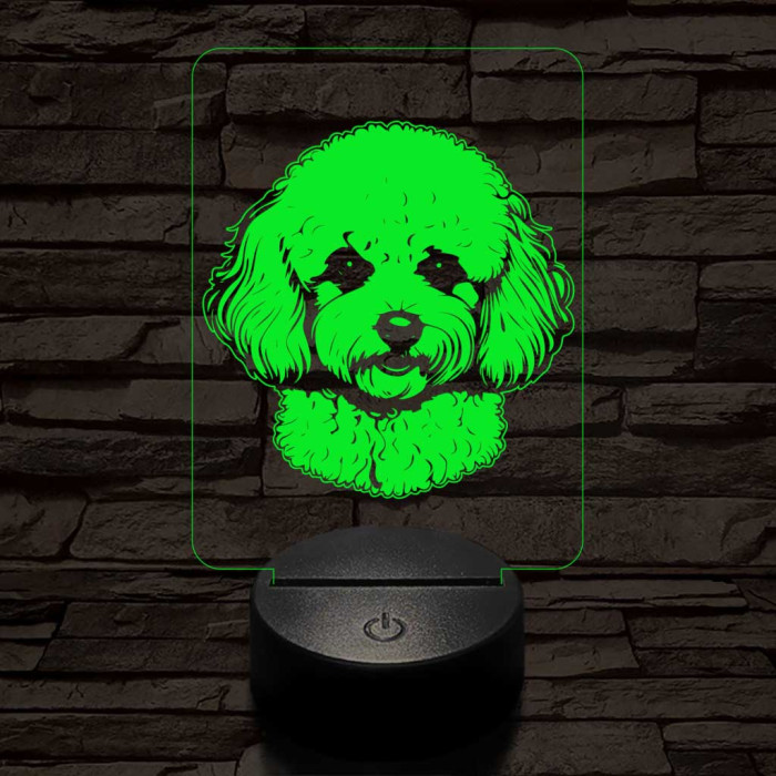 Pamacskutya 7 színű 3D led lámpa
