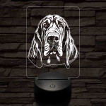 Angol véreb 7 színű 3D led lámpa