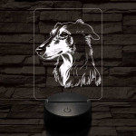 Orosz agár 7 színű 3D led lámpa