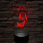Boxer kutya 7 színű 3D led lámpa