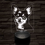 Csivava-fej 7 színű 3D led lámpa