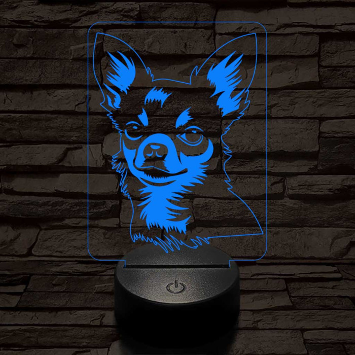 Csivava-fej 7 színű 3D led lámpa