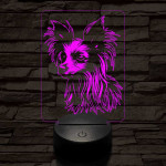 Kínai meztelen kutya 7 színű 3D led lámpa
